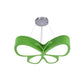 LED Bedroom Chandelier Lamp Kids Red/Yellow/Green Hanging Ceiling Light with Butterfly Acrylic Shade in Warm/White Light Clearhalo 'Ceiling Lights' 'Chandeliers' Lighting' options 1908026