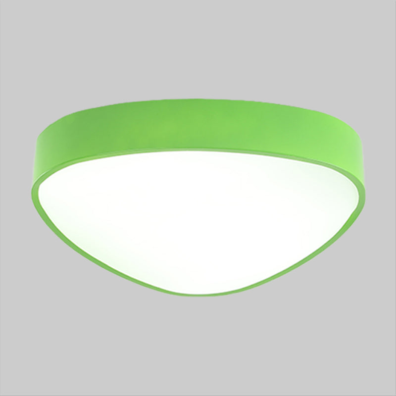 Red/Blue/Green Triangle Ceiling Lamp Modern Style LED Acrylic Flush Mount Light Fixture for Hallway Clearhalo 'Ceiling Lights' 'Close To Ceiling Lights' 'Close to ceiling' 'Flush mount' Lighting' 1908175