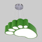 Foot Shape Ceiling Hang Fixture Simplicity Acrylic Yellow/Red/Green LED Chandelier Lighting for Nursery Clearhalo 'Ceiling Lights' 'Chandeliers' Lighting' options 1908291