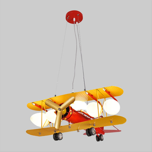 Aircraft Metallic Pendant Chandelier Contemporary LED Red Suspended Lighting Fixture Clearhalo 'Ceiling Lights' 'Chandeliers' Lighting' options 1908294
