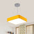 Square Kindergarten Chandelier Lamp Acrylic Nordic Style LED Pendant Light Kit in Yellow/Red/Blue Yellow Clearhalo 'Ceiling Lights' 'Chandeliers' Lighting' options 1908312_e97b1275-5eaa-4ad3-aa68-fc33a37e61b2