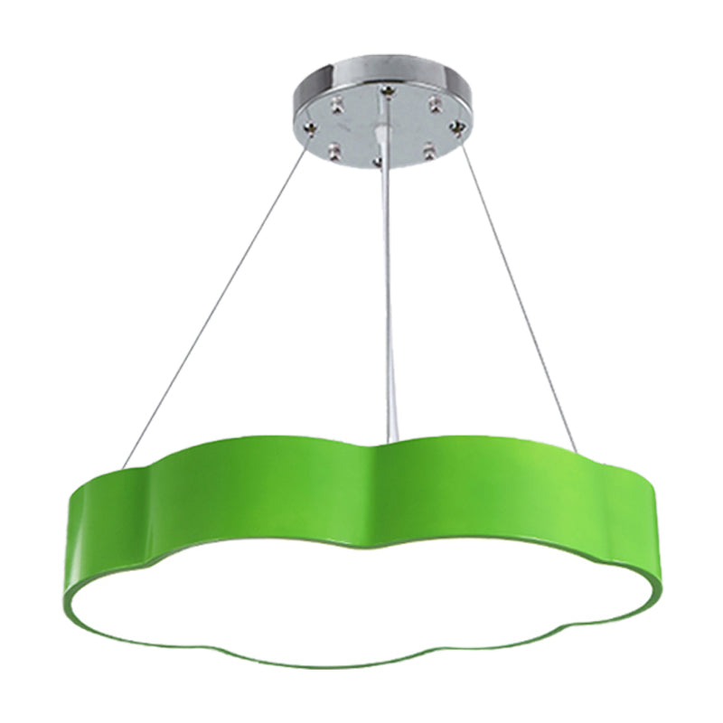 Modernist Cloud Suspension Lighting Acrylic LED Playroom Ceiling Chandelier in Red/Yellow/Green Clearhalo 'Ceiling Lights' 'Chandeliers' Lighting' options 1908334