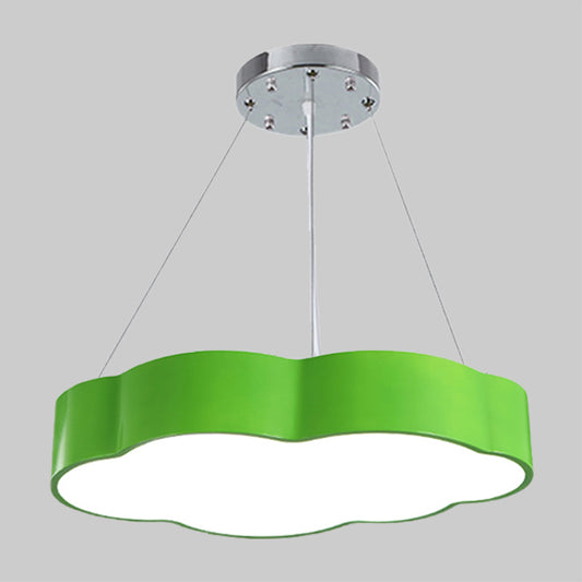 Modernist Cloud Suspension Lighting Acrylic LED Playroom Ceiling Chandelier in Red/Yellow/Green Clearhalo 'Ceiling Lights' 'Chandeliers' Lighting' options 1908335
