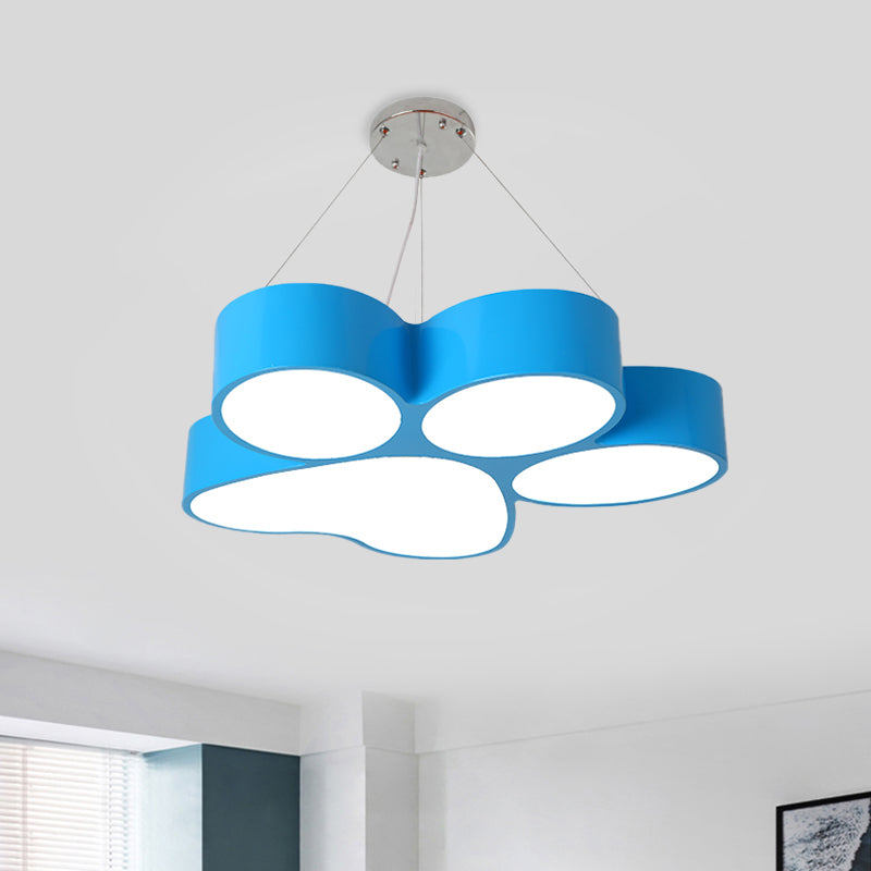 Yellow/Blue/Green Dog Claw Chandelier Minimalism LED Acrylic Hanging Ceiling Light for Playing Room Blue Clearhalo 'Ceiling Lights' 'Chandeliers' Lighting' options 1908344_40b5e01f-c7e4-4ddf-9d8a-ac83262ce8e9