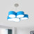 Yellow/Blue/Green Dog Claw Chandelier Minimalism LED Acrylic Hanging Ceiling Light for Playing Room Blue Clearhalo 'Ceiling Lights' 'Chandeliers' Lighting' options 1908344_40b5e01f-c7e4-4ddf-9d8a-ac83262ce8e9