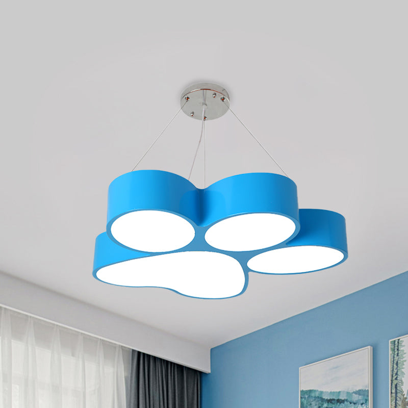 Yellow/Blue/Green Dog Claw Chandelier Minimalism LED Acrylic Hanging Ceiling Light for Playing Room Clearhalo 'Ceiling Lights' 'Chandeliers' Lighting' options 1908345