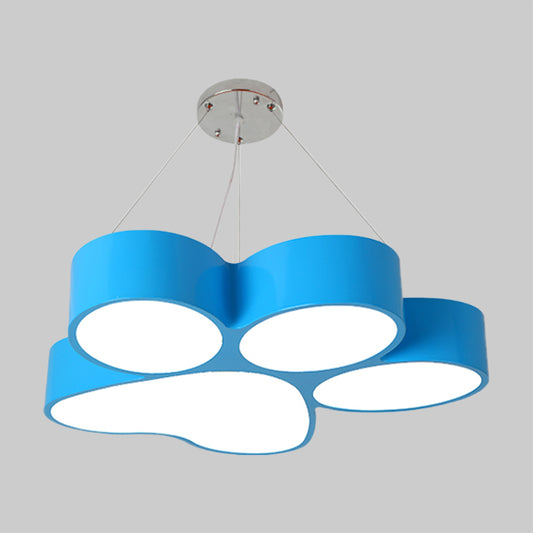 Yellow/Blue/Green Dog Claw Chandelier Minimalism LED Acrylic Hanging Ceiling Light for Playing Room Clearhalo 'Ceiling Lights' 'Chandeliers' Lighting' options 1908347