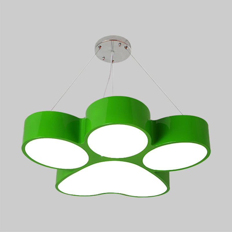 Yellow/Blue/Green Dog Claw Chandelier Minimalism LED Acrylic Hanging Ceiling Light for Playing Room Clearhalo 'Ceiling Lights' 'Chandeliers' Lighting' options 1908351