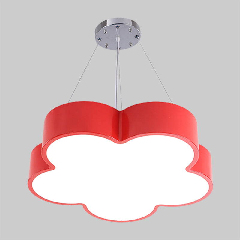 Kids LED Pendant Light Kit Yellow/Blue/Green Flower Chandelier Lamp Fixture with Acrylic Shade Clearhalo 'Ceiling Lights' 'Chandeliers' Lighting' options 1908354