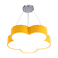 Kids LED Pendant Light Kit Yellow/Blue/Green Flower Chandelier Lamp Fixture with Acrylic Shade Clearhalo 'Ceiling Lights' 'Chandeliers' Lighting' options 1908358