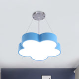 Kids LED Pendant Light Kit Yellow/Blue/Green Flower Chandelier Lamp Fixture with Acrylic Shade Clearhalo 'Ceiling Lights' 'Chandeliers' Lighting' options 1908361