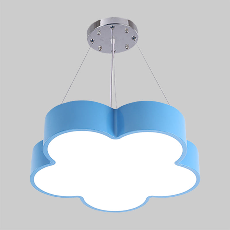 Kids LED Pendant Light Kit Yellow/Blue/Green Flower Chandelier Lamp Fixture with Acrylic Shade Clearhalo 'Ceiling Lights' 'Chandeliers' Lighting' options 1908363