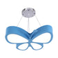 Kids Style Butterfly Chandelier Light Acrylic LED Hallway Ceiling Hang Fixture in Red/Blue/Yellow Clearhalo 'Ceiling Lights' 'Chandeliers' Lighting' options 1908478