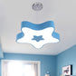 Starfish Down Lighting Pendant Nordic Acrylic LED Indoor Chandelier Lamp Fixture in Red/Blue/Yellow Blue Clearhalo 'Ceiling Lights' 'Chandeliers' Lighting' options 1908536_b000b179-7fb4-4b5c-ad30-55dd99240da6