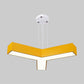 Acrylic Y-Shape Chandelier Lighting Creative White/Yellow/Blue LED Suspension Pendant for Restaurant Clearhalo 'Ceiling Lights' 'Chandeliers' Lighting' options 1908583
