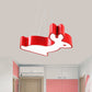 Rabbit Sleeping Room Ceiling Lamp Acrylic Kids Style LED Pendant Chandelier in Red/Blue/Yellow Red Clearhalo 'Ceiling Lights' 'Chandeliers' Lighting' options 1908592_c18b12d4-8253-4517-8ed0-f7a2cbc94279