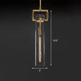 Modernism Globe/Cylinder/Triangle Hanging Light Clear Glass 1 Head Ceiling Suspension Lamp for Dining Room Clearhalo 'Ceiling Lights' 'Close To Ceiling Lights' 'Glass shade' 'Glass' 'Pendant Lights' 'Pendants' Lighting' 1908640