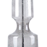 Vintage Urn Night Table Light 1 Head Water Glass Night Lamp with Barrel White Fabric Shade Clearhalo 'Lamps' 'Table Lamps' Lighting' 1908730