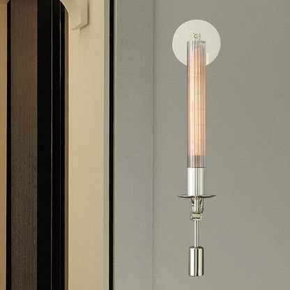 Tube Bathroom Wall Mount Light Minimalist Metal 1/2-Head Brass/Black/Chrome Sconce Lighting Fixture 1.0 Chrome Clearhalo 'Wall Lamps & Sconces' 'Wall Lights' Lighting' 1908878