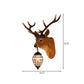 1 Head Wall Sconce Lighting Rustic Elk Resin Wall Mounted Lamp in Brown with Crystal Waterdrop Shade, 14.5"/20" W Clearhalo 'Wall Lamps & Sconces' 'Wall Lights' Lighting' 1908952