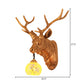 Yellow Crackle Glass Globe Wall Light Rustic Single Dining Table Sconce Lamp with Gold Elk Backplate, 14.5"/19.5"/25.5" Wide Clearhalo 'Wall Lamps & Sconces' 'Wall Lights' Lighting' 1909075