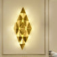 7"/11" W Rhombus Metal Sconce Light Colonial Style 9/4-Light Golden Wall Mounted Lighting Fixture Gold 11" Clearhalo 'Wall Lamps & Sconces' 'Wall Lights' Lighting' 1909233