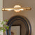 Brass Pole Wall Mounted Vanity Light Retro Metal 14"/18" Width 2 Bulbs Bathroom Sconce Lighting Brass Clearhalo 'Vanity Lights' 'Wall Lights' Lighting' 1909252