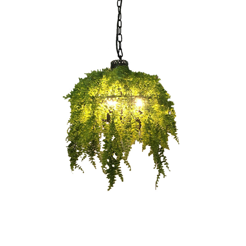 Farmhouse Blossoming Chandelier Lamp Metallic LED Suspension Lighting in Black/Pink/Green for Dining Room Clearhalo 'Cast Iron' 'Ceiling Lights' 'Chandeliers' 'Industrial Chandeliers' 'Industrial' 'Metal' 'Middle Century Chandeliers' 'Rustic Chandeliers' 'Tiffany' Lighting' 1909523