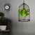 Single-Bulb Birdcage Hanging Lamp Industrial Black Iron Pendulum Light with Artificial Plant Black Clearhalo 'Art Deco Pendants' 'Black' 'Cast Iron' 'Ceiling Lights' 'Ceramic' 'Crystal' 'Industrial Pendants' 'Industrial' 'Metal' 'Middle Century Pendants' 'Pendant Lights' 'Pendants' 'Rustic Pendants' 'Tiffany' Lighting' 1909644