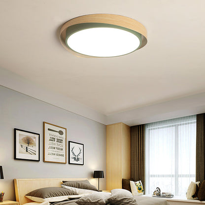 16.5"/20.5" W 2-Shade Circular Ceiling Light Macaron Metal Blue/Grey and Beige LED Flush Mount Fixture for Child Bedroom, Warm/White Light 20.5" Clearhalo 'Ceiling Lights' 'Close To Ceiling Lights' 'Close to ceiling' 'Flush mount' Lighting' 1909735