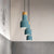 Mini Jar Shaped Cement Drop Pendant Macaron Single Green/Grey/Blue and Wood Pendulum Light for Kitchen Bar Blue Clearhalo 'Ceiling Lights' 'Pendant Lights' 'Pendants' Lighting' 1910263_ffee3707-33ad-46bd-83c1-96635fd0932e