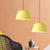 Macaron Single-Bulb Drop Pendant Pink/Grey/Green Bowl Pendulum Light with Iron Shade, 10"/12.5" Width Yellow Clearhalo 'Ceiling Lights' 'Pendant Lights' 'Pendants' Lighting' 1910322_ebdf3614-97f1-4a9b-81bc-6a766d550c29