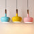 Apple-Shape Down Lighting Pendant Macaron Metallic 1 Light Pink/Blue/Yellow Ceiling Hang Light with Handle Blue Clearhalo 'Ceiling Lights' 'Pendant Lights' 'Pendants' Lighting' 1910351_45d7adf9-47b7-4e28-85a8-f1d8dd602b63