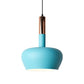 Apple-Shape Down Lighting Pendant Macaron Metallic 1 Light Pink/Blue/Yellow Ceiling Hang Light with Handle Clearhalo 'Ceiling Lights' 'Pendant Lights' 'Pendants' Lighting' 1910354