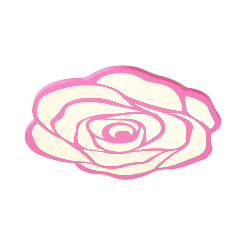 Blossom Shaped LED Ceiling Mount Light Pretty Acrylic Ceiling Lamp in Pink for Girls Bedroom Clearhalo 'Ceiling Lights' 'Close To Ceiling Lights' 'Close to ceiling' 'Flush mount' Lighting' 191036