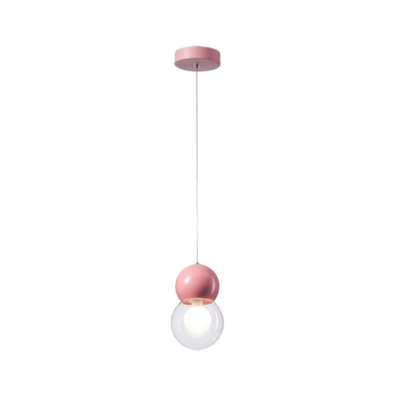 Gourd Shaped Kids Bedside Pendulum Light Milky Glass 1 Head Macaron Ceiling Pendant in Pink/Yellow/Blue Clearhalo 'Ceiling Lights' 'Glass shade' 'Glass' 'Island Lights' 'Pendant Lights' 'Pendants' Lighting' 1910362