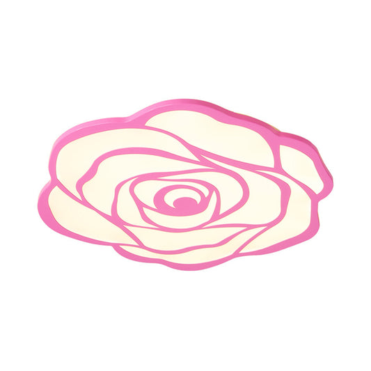 Blossom Shaped LED Ceiling Mount Light Pretty Acrylic Ceiling Lamp in Pink for Girls Bedroom Clearhalo 'Ceiling Lights' 'Close To Ceiling Lights' 'Close to ceiling' 'Flush mount' Lighting' 191036