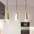 Aluminum Mini Cone Suspension Lamp Macaron Single-Bulb Hanging Pendant Light in Black/Pink/Green and Wood Gold A Clearhalo 'Ceiling Lights' 'Pendant Lights' 'Pendants' Lighting' 1910375_7e135b22-2232-428d-bccd-73a3182f8cdd