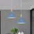 Flask Shaped Pendant Light Macaron Aluminum Single Kitchen Dinette Drop Lamp in Gold/Blue/Pink and Wood Blue Clearhalo 'Ceiling Lights' 'Pendant Lights' 'Pendants' Lighting' 1910432_443b91e7-1d90-4dfc-a9aa-da923b966f3f