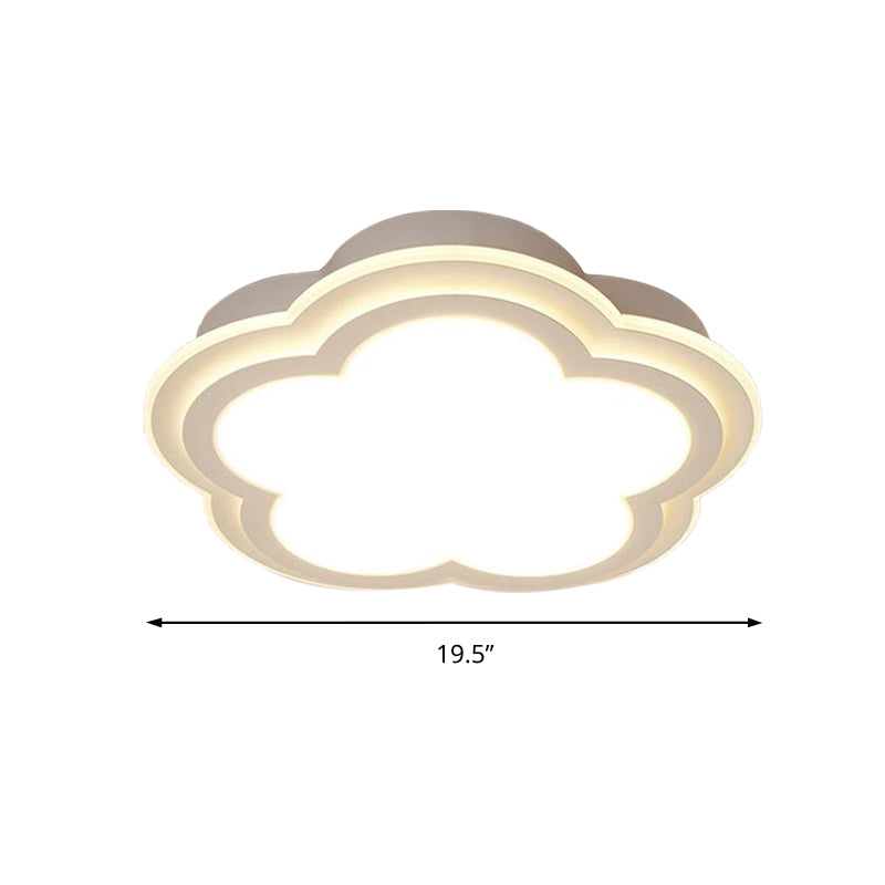 Blossom Nursing Room Flush Ceiling Light Acrylic Modern Simple LED Ceiling Lamp in White Clearhalo 'Ceiling Lights' 'Close To Ceiling Lights' 'Close to ceiling' 'Flush mount' Lighting' 191044