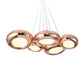 Donut Iron LED Ceiling Lamp Modern 1/3/5 Lights Black/Rose Gold Chandelier Pendant with Adjustable Cords Clearhalo 'Ceiling Lights' 'Chandeliers' 'Modern Chandeliers' 'Modern' Lighting' 1910448