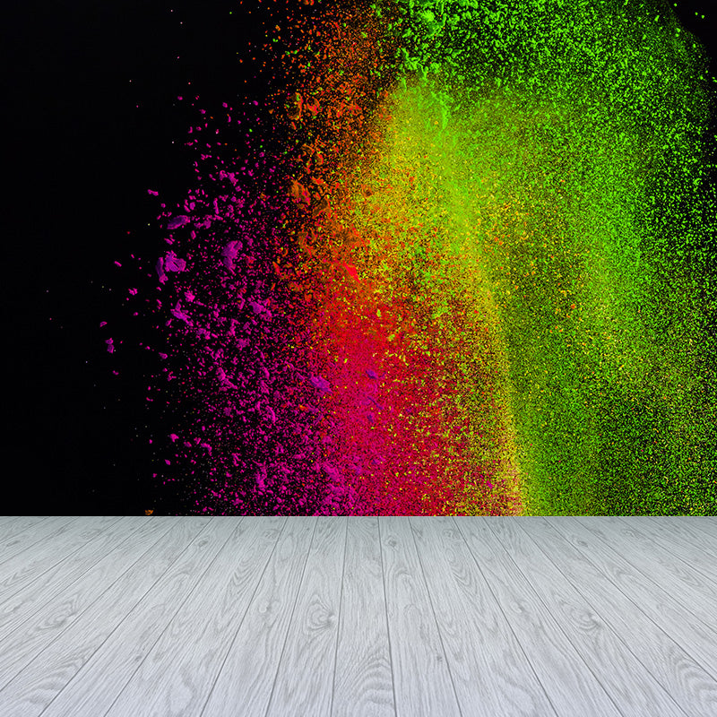 Colorful Flying Particles Wallpaper Mural Abstract Modern Waterproof Wall Decor for Room Clearhalo 'Wall Decor' 'Wall Mural' 1910579