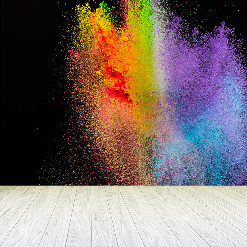 Colorful Flying Particles Wallpaper Mural Abstract Modern Waterproof Wall Decor for Room Clearhalo 'Wall Decor' 'Wall Mural' 1910584