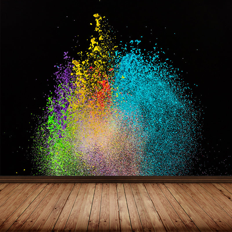 Colorful Flying Particles Wallpaper Mural Abstract Modern Waterproof Wall Decor for Room Clearhalo 'Wall Decor' 'Wall Mural' 1910589