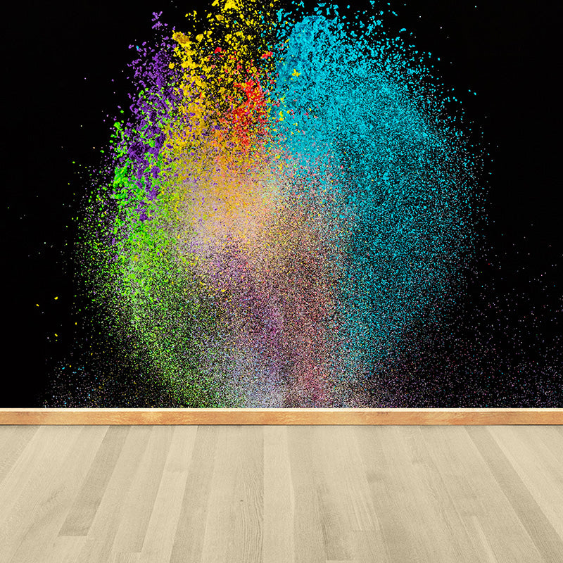 Colorful Flying Particles Wallpaper Mural Abstract Modern Waterproof Wall Decor for Room Clearhalo 'Wall Decor' 'Wall Mural' 1910590