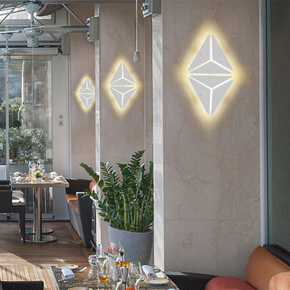 Simple Style Triangle Metal Wall Sconce Light Gold/Black/White LED Wall Light Fixture in Warm/White Light for Corridor White Clearhalo 'Cast Iron' 'Glass' 'Industrial' 'Modern wall lights' 'Modern' 'Tiffany' 'Traditional wall lights' 'Wall Lamps & Sconces' 'Wall Lights' Lighting' 1910614