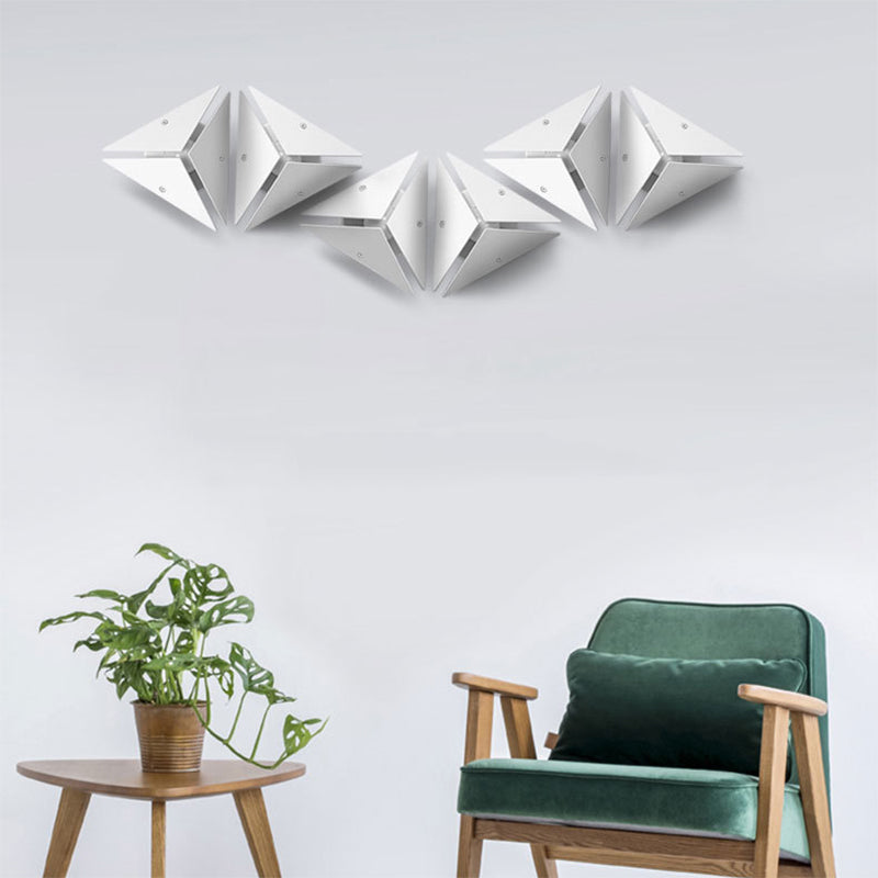 Simple Style Triangle Metal Wall Sconce Light Gold/Black/White LED Wall Light Fixture in Warm/White Light for Corridor Clearhalo 'Cast Iron' 'Glass' 'Industrial' 'Modern wall lights' 'Modern' 'Tiffany' 'Traditional wall lights' 'Wall Lamps & Sconces' 'Wall Lights' Lighting' 1910616