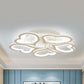 Acrylic Loving-Heart LED Ceiling Mount Light Contemporary Ceiling Lamp in White for Game Room 5 White Clearhalo 'Ceiling Lights' 'Close To Ceiling Lights' 'Close to ceiling' 'Semi-flushmount' Lighting' 191076