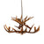 2-Layered Antler Resin Chandelier Rustic 3/6/8 Lights Living Room Pendant Lighting Fixture in White/Brown 3 Brown Clearhalo 'Ceiling Lights' 'Chandeliers' Lighting' options 1911020_5ad4d9b5-d075-415d-abf3-b1de61a1ed8c
