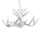 2-Layered Antler Resin Chandelier Rustic 3/6/8 Lights Living Room Pendant Lighting Fixture in White/Brown Clearhalo 'Ceiling Lights' 'Chandeliers' Lighting' options 1911026